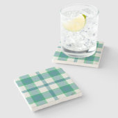 Cogit Amor Tartan Steinuntersetzer (Seitenansicht)