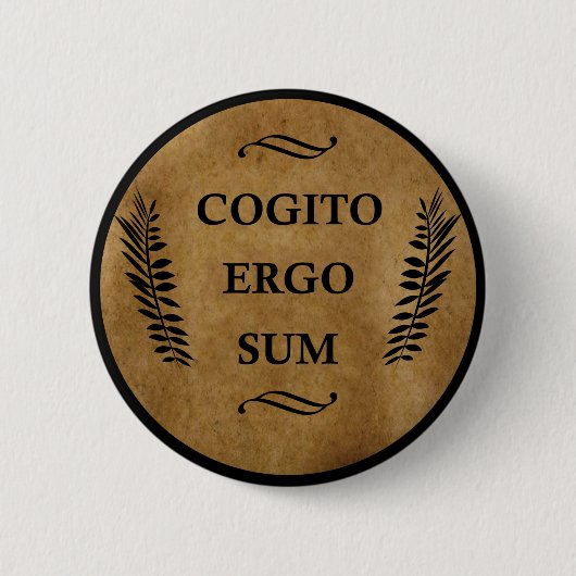 Cogito ergo sum button (Vorderseite)