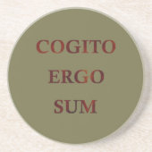 Cogito ergo sum getränkeuntersetzer (Vorne)