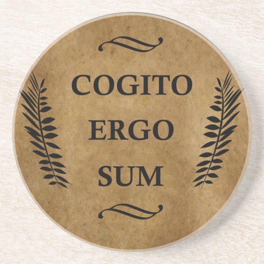 Cogito ergo sum getränkeuntersetzer (Vorne)