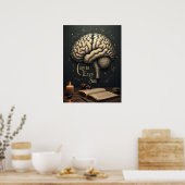 Cogito Ergo Sum - Gothic Dark Academia Philosophie Poster (Küche)