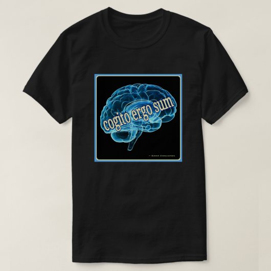 Cogito Ergo Sum Ich denke daher bin ich Decartes T-Shirt (Design vorne)