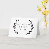 Cogito Ergo Sum Ich denke daher bin ich Karte (Gelbe Blume)