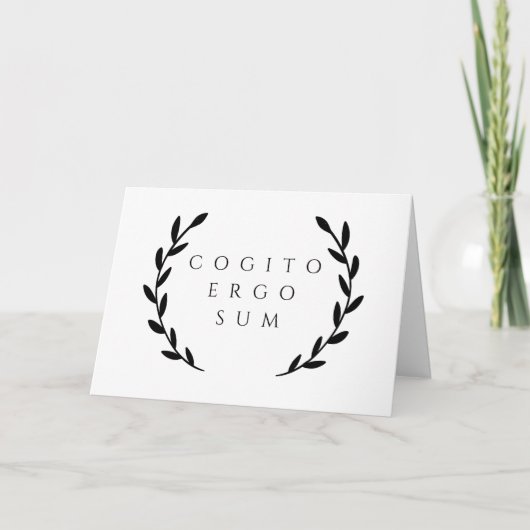 Cogito Ergo Sum Ich denke daher bin ich Karte (Vorderseite)