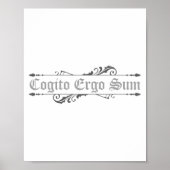 Cogito Ergo Sum Ich denke daher bin ich Philosophi Poster (Vorne)