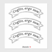 Cogito, ergo sum - ich denke, deshalb bin ich aufkleber (Blatt)