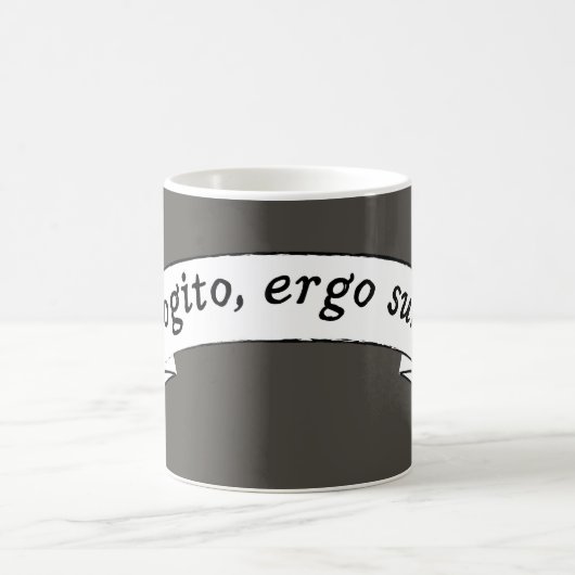Cogito, ergo sum - ich denke, deshalb bin ich kaffeetasse (Mittel)