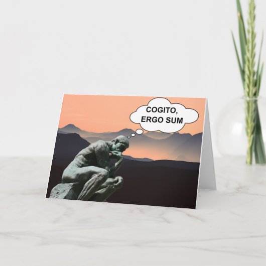 Cogito, ergo sum karte (Vorderseite)
