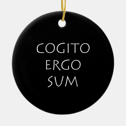 Cogito ergo sum keramik ornament (Vorne)