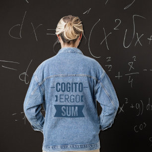 Cogito ergo sum - lateinischer Ausdruck Jeansjacke