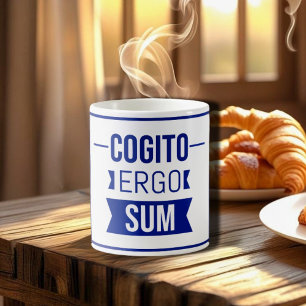 Cogito ergo sum - lateinischer Ausdruck Kaffeetasse