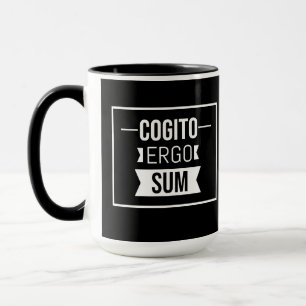 Cogito ergo sum - lateinischer Ausdruck - schwarz Tasse