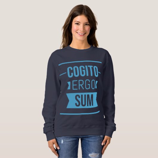 Cogito ergo sum - Latin phrase Sweatshirt (Vorne ganz)