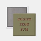 Cogito ergo sum magnet (Vorderseite/Rückseite)
