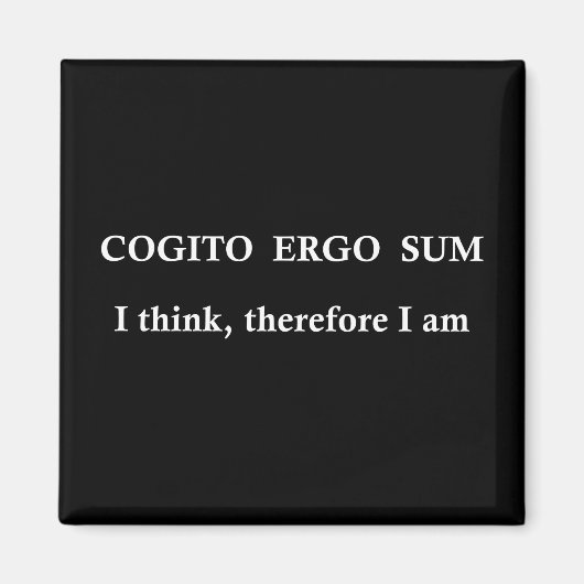 Cogito ergo sum magnet (Vorne)