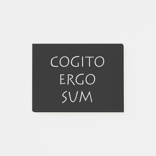 Cogito ergo sum post-it klebezettel (Vorderseite)