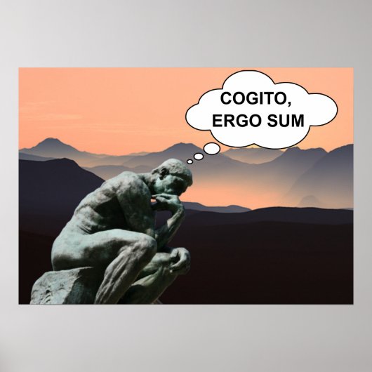 Cogito, ergo sum poster (Vorne)