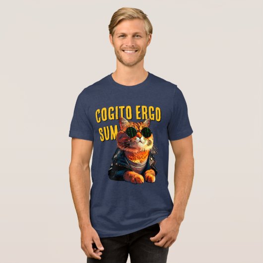 Cogito ergo sum Tri-Blend shirt (Vorderseite voll)