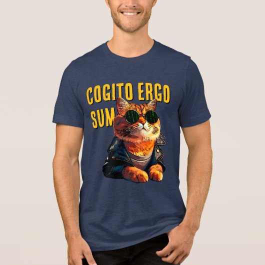 Cogito ergo sum Tri-Blend shirt (Vorderseite)