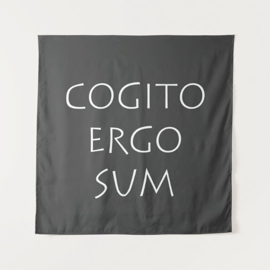 Cogito ergo sum wandteppich (Vorderseite)
