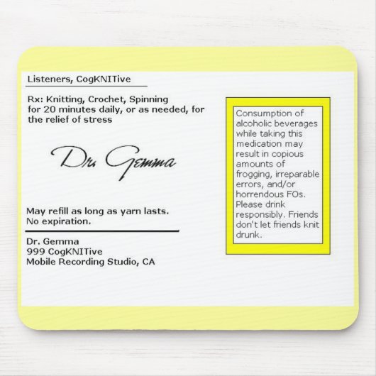 CogKNITive RX Mousepad (Vorne)