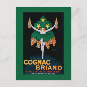 Cognac Briand Promotionplakat Postkarte