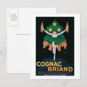 Cognac Briand Promotionplakat Postkarte (Vorne/Hinten)