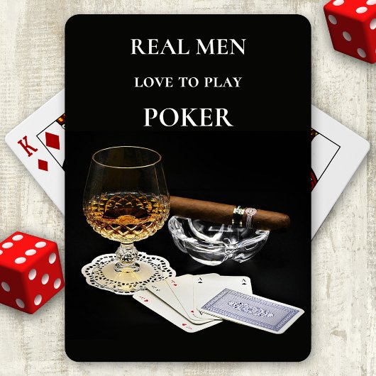 Cognac Cigar Poker Spielkarten