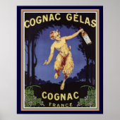 Cognac Gelas - Frankreich - Art Deco Poster 16 x 2 (Vorne)
