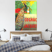 Cognac Jacquet Vintages Werbeplakat Leinwanddruck (Insitu (Schlafzimmer))