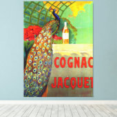 Cognac Jacquet Vintages Werbeplakat Leinwanddruck (Insitu (Holzboden))