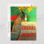 Cognac Jacquet Vintages Werbeplakat Postkarte (Vorne/Hinten)