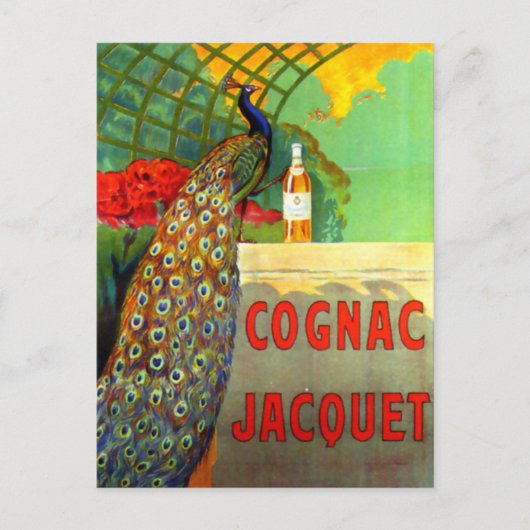 Cognac Jacquet Vintages Werbeplakat Postkarte (Vorderseite)
