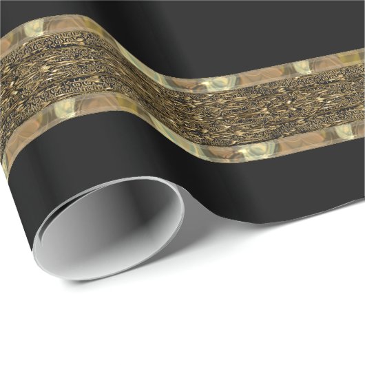 Cognac Kunsthandwerk Barock Schönheitsglanz Geschenkpapier (Rolleneckpunkt)