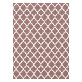 Cognac Leather Brown Marokkanischer Tile Trellis Tischdecke (Vorderseite)