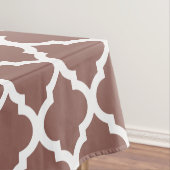 Cognac Leather Brown Marokkanischer Tile Trellis Tischdecke (Beispiel)