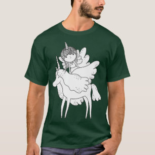 Cognac Märchengrunge Cartoon unicorn women gr T-Shirt