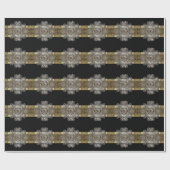 Cognac Monogram Glossy Beauty Geschenkpapier (Flach)