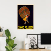 Cognac Pellisson Vintage Essen&Trinken Poster von (Heimbüro)