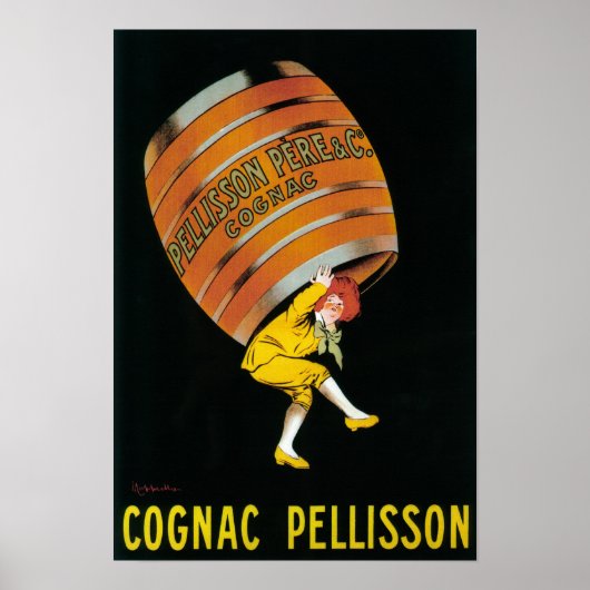 Cognac Pellisson Werbeplakat Frankreich Poster (Vorne)