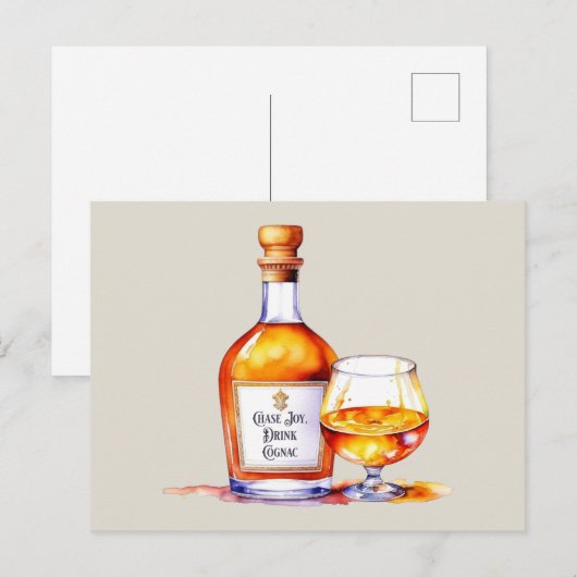 Cognac Postkarte (Vorne/Hinten)