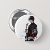 Cognitive Dissonanz Ästhetischer Anime-Junge Kunst Button (Vorne & Hinten)