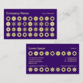 Cogs - 3D Gold Farbe mit Tief Lila Visitenkarte (Vorne/Hinten)