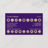 Cogs - 3D Gold Farbe mit Tief Lila Visitenkarte (Rückseite)