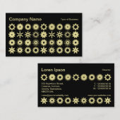 Cogs - 3d Gold Farbe Visitenkarte (Vorne/Hinten)