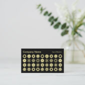 Cogs - 3d Gold Farbe Visitenkarte (Stehend Vorderseite)