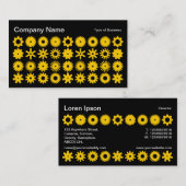 Cogs - Amber auf schwarz Visitenkarte (Vorne/Hinten)