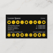 Cogs - Amber auf schwarz Visitenkarte (Rückseite)