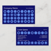 Cogs - Baby Blue on Deep Navy Visitenkarte (Vorne/Hinten)
