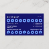 Cogs - Baby Blue on Deep Navy Visitenkarte (Rückseite)